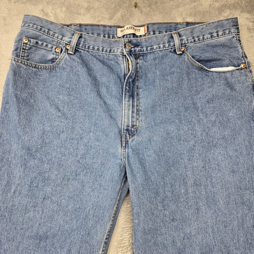 Levis 550 Relaxed Fit Jeans Mens 44x32 Medium Wash Blue Denim‎ Tapered Leg 00550